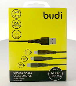 Budi 3 in 1 cable 1.4m faster 150t3