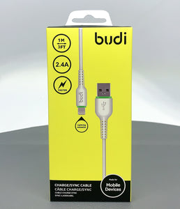 Budi 1M lightning 2.4A fast cable 158L 1meter