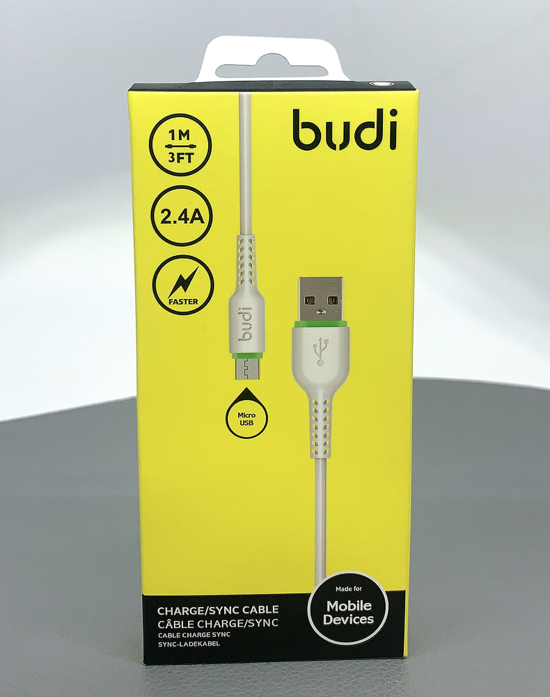 Budi 1M Samsung 2.4A fast cable 158M 1meter Micro