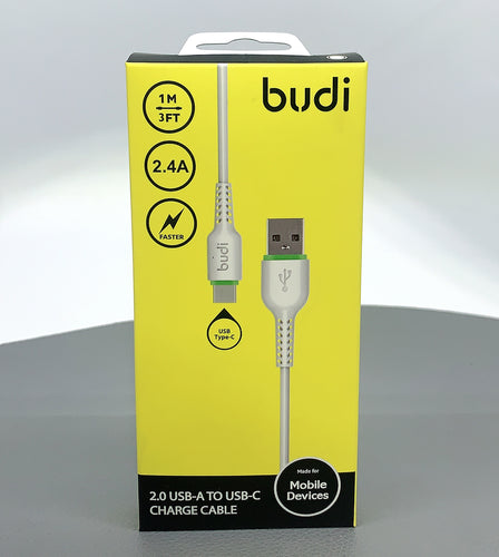 Budi 1M USB-C 2.4A fast cable 158T 1meter Type-C