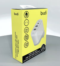 Load image into Gallery viewer, Budi Type-C PD 30W + USB M8J030A 12W home charger wall charger