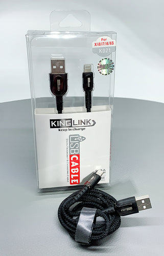 Kinglink KL 2.4A faster 1M ip7 fabric cable K021