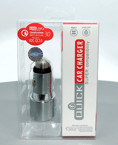 Kinglink KDC-QC3.0 2USB LED light quick car charger