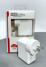 Load image into Gallery viewer, Kinglink M8J906M dual USB home charger with micro cable wall charger